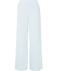 Light Blue Embroidered Wide Leg Pants