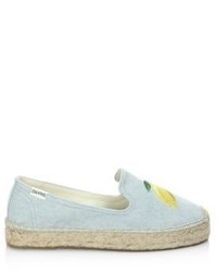 Soludos Lemon Chambray Platform Espadrilles