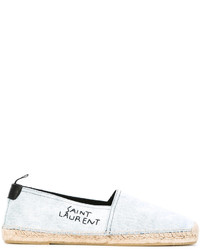 Saint Laurent Off-White Embroidered Espadrilles – BlackSkinny