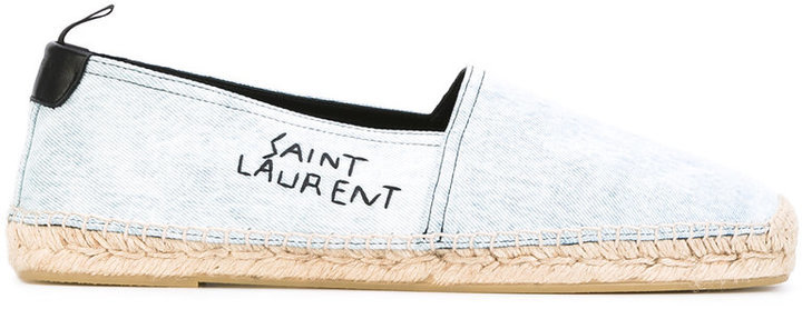 Saint Laurent Embroidered Canvas Espadrilles, $495