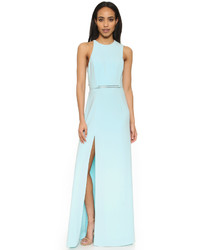 Halston Heritage Round Neck Gown