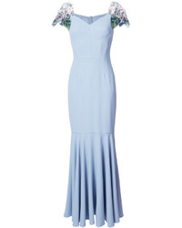Dolce & Gabbana Hydrangea Sleeve Gown