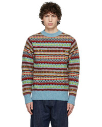 Molly Goddard Blue Wool Gene Crewneck Sweater