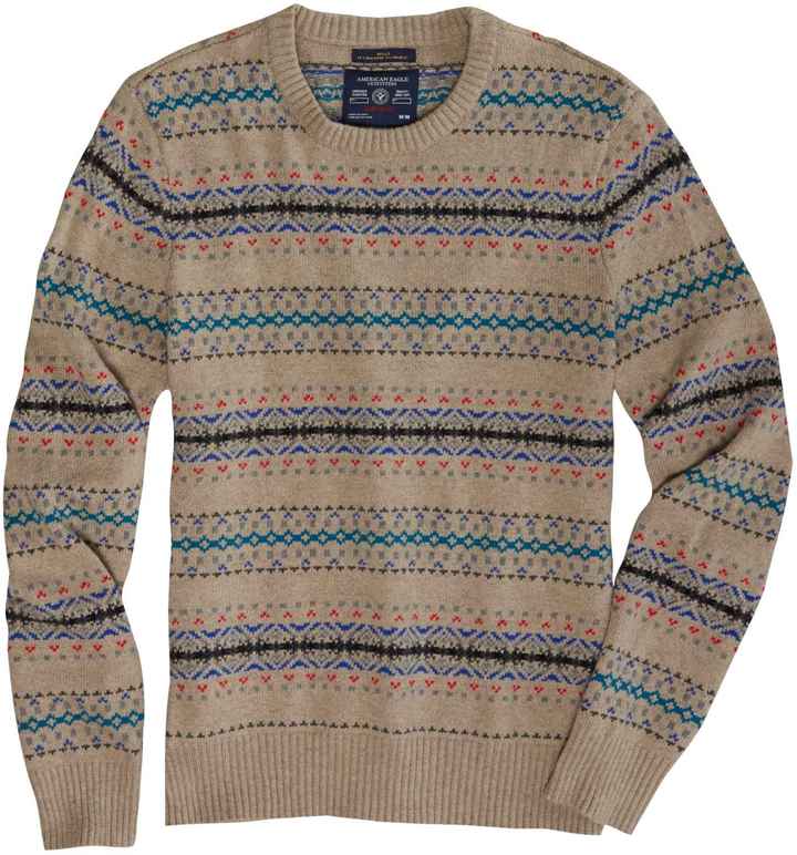 American Eagle Fair Isle Sweater, $59 | American Eagle | Lookastic