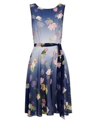 Wallis Ombre Water Lily Fit Flare Dress