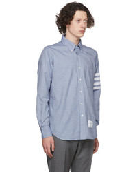 Thom Browne Blue 4 Bar Shirt