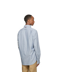 Thom Browne Blue Flannel 4 Bar Classic Shirt