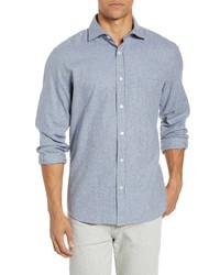 Hartford Paul Regular Fit Button Up Flannel Shirt