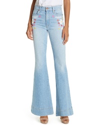 Alice + Olivia Jeans Beautiful High Waist Bell Bottom Jeans