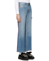 Marc by Marc Jacobs Blue Red High Wasted Flared Jeans