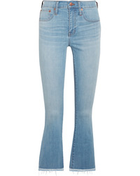 Madewell Cali Cropped High Rise Bootcut Jeans Blue
