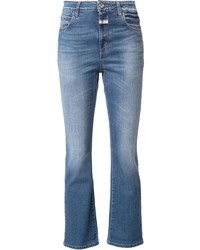 Closed Stretch Flared Cropped Jeans