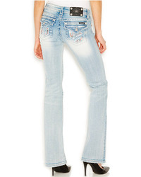 Miss Me Embellished Bootcut Distressed Jeans Blow Out Wash