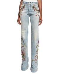 Roberto Cavalli Embroidered Flared Jeans Denim