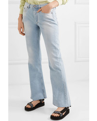 MM6 MAISON MARGIELA Frayed Mid Rise Flared Jeans