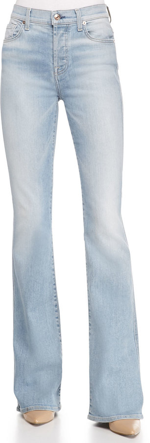 light blue bootcut jeans
