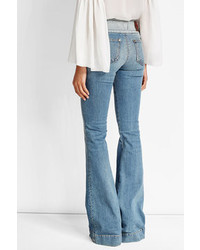 Roberto Cavalli Lace Up Flare Jeans