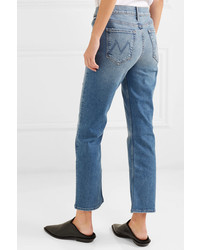 Mother The Dutchie Cropped Mid Rise Flared Jeans
