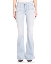 7 For All Mankind Georgia Light Wash Vintage Flare Jeans