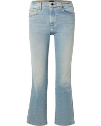 Khaite Vivian Cropped High Rise Bootcut Jeans