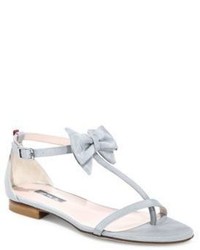Sarah Jessica Parker Sjp By Tots Bow Detail Flat T Strap Sandals