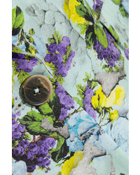 MSGM Floral Print Silk Twill Blazer