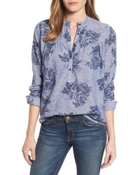 Lucky Brand Floral Chambray Shirt