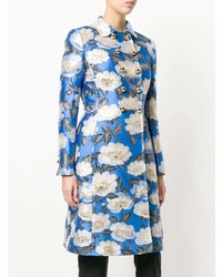 Dolce & Gabbana Floral Double Breasted Jacquard Coat