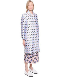 Mother of Pearl Floral Printed Cotton Silk Coat