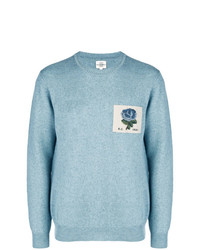 Kent & Curwen Floral Patch Long Sleeve Sweater