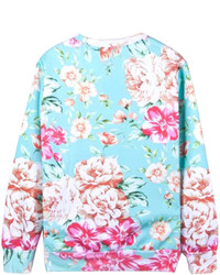 Choies Unisex Floral Print Sweatshirt
