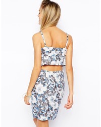 Reclaimed Vintage Asos Cami Top With Frill In Floral Print
