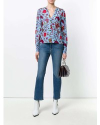 Dvf Diane Von Furstenberg Floral Print Shirt