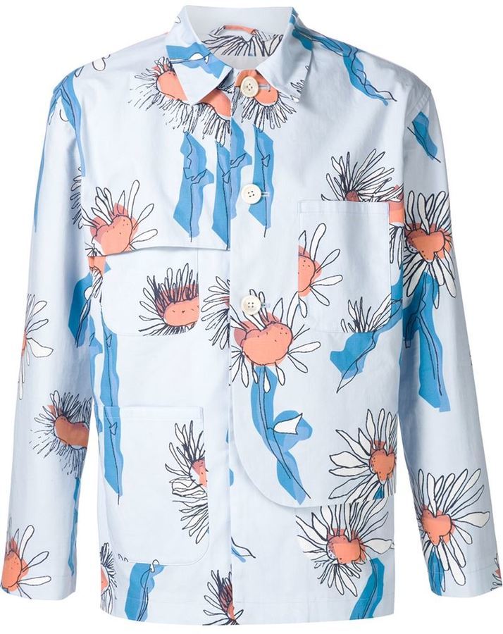 Julien David Floral Shirt Jacket, $941 | farfetch.com | Lookastic