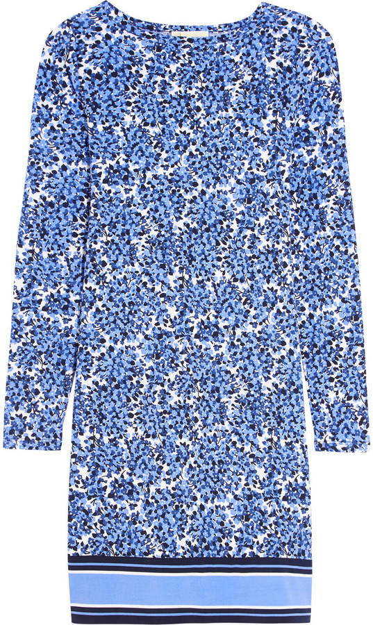 michael kors blue floral dress