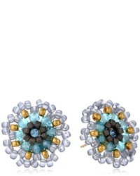 Light Blue Floral Earrings