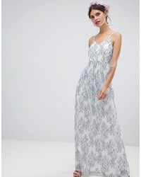 Minuet Maxi Dress With All Over Floral Embellisht
