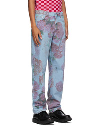 Molly Goddard Blue Printed Otto Jeans