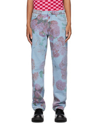 Molly Goddard Blue Printed Otto Jeans