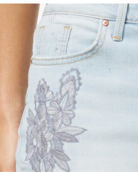 Jessica Simpson Mika Floral Applique Girlfriend Jeans