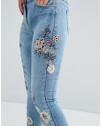 Parisian Floral Embroidered Jeans