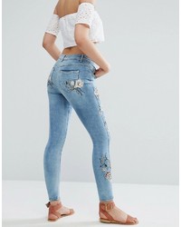 Parisian Floral Embroidered Jeans