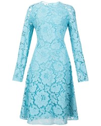 Light Blue Floral Lace Dress