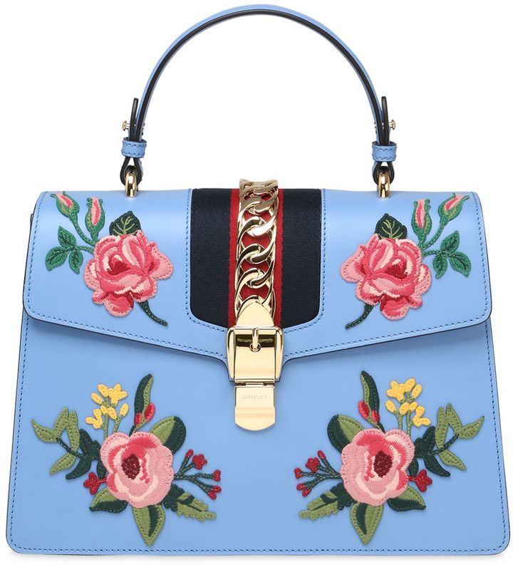 Gucci purse blue on sale flowers