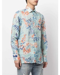 Etro Floral Print Linen Shirt