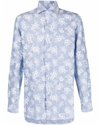 Barba Floral Print Long Sleeve Shirt