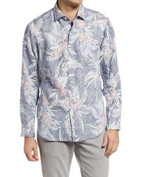 Tommy Bahama Mirage Floral Classic Fit Print Linen Button Up Shirt