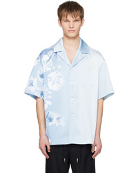 Feng Chen Wang Blue Gradient Floral Shirt