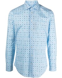 Etro Cotton Blue Print Shirt