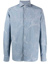 Xacus Floral Embroidered Cotton Shirt